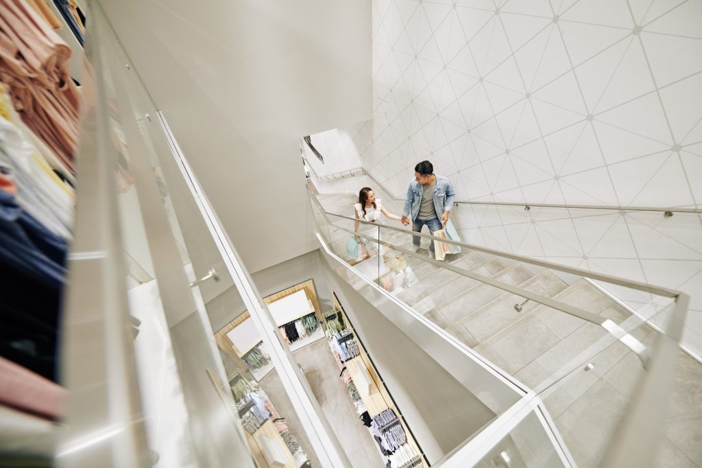 Couple in department store